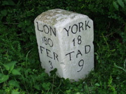 North Yorkshire Scenes. Monk Fryston. MileStone. 1.JPG