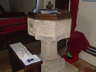 221022-1070 Rowberrow-St Michael & All Angels-early C14 font.JPG