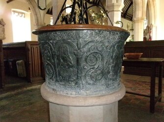 230703-0298 Frampton-on-Severn-St Mary the Virgin C12 lead font.JPG