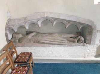 230703-0309 Frampton-on-Severn-St Mary the Virgin-Clifford tombs-William Clifford knight C14.JPG