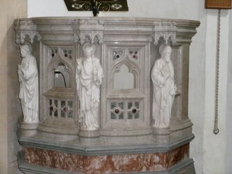 230804-0793 Minchinhampton - Holy Trinity-carved marble lectern-figure detail.JPG