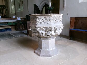 240819-8084 Wrington All Saints-font-angel carving.JPG