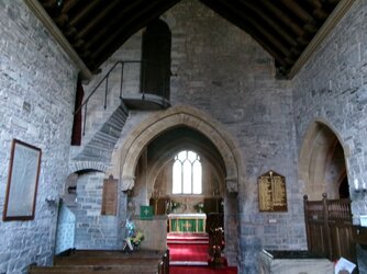 240928-8898  Bawdrip St Michael-nave-chancel arch-chancel-cantilevered ringing chamber door.JPG