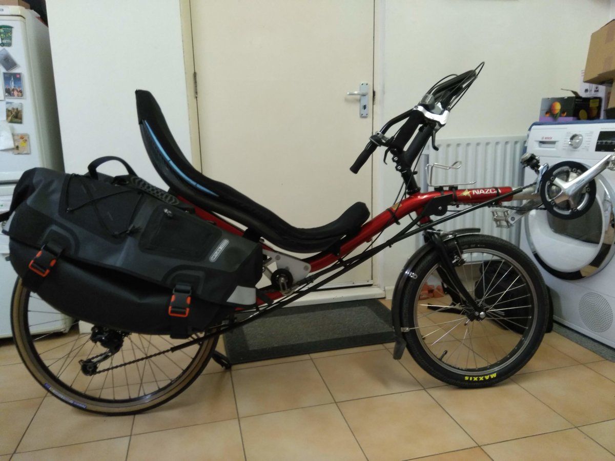 Recumbent store bike bags